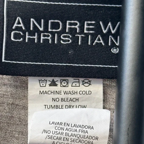 Andrew Christian Men’s Gray Stripe Tank Top Large Athletic Sleeveless Shirt - Picture 10 of 10